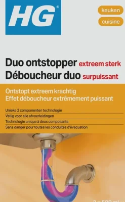 Hg duo ontstopper 2x 0.5l
