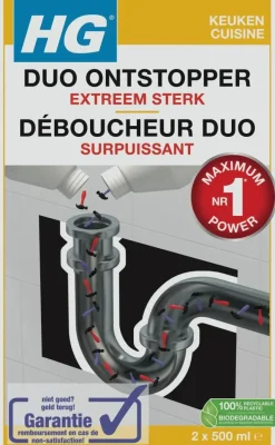 Hg duo ontstopper 2x 0.5l