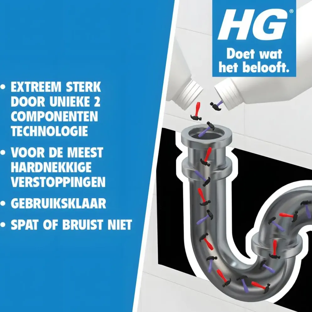 Hg duo ontstopper 2x 0.5l
