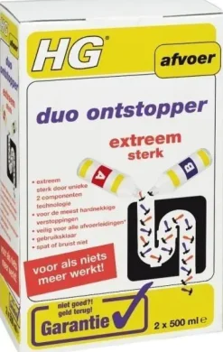 Hg duo ontstopper 2x 0.5l