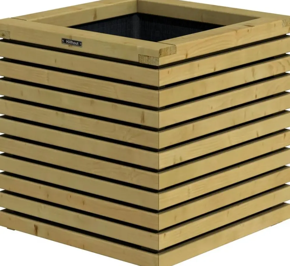 Hillhout Elan bloembak 60x60x60 cm