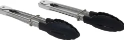 HIT trading Keuken tang 18 cm rvs mini zwart
