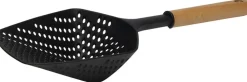HIT trading Schep/vergiet hout/nylon zwart 36 cm