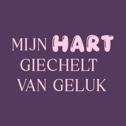 HomeBound tegeltje keramiek mijn hart giechelt 10.5x10.5cm