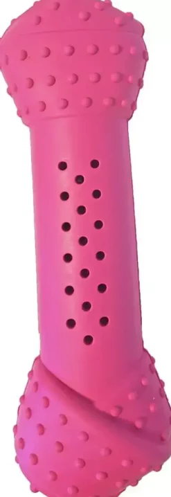 Hondenspeelgoed crunchy bot 17,5 cm roze