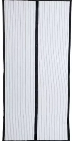 Horgordijn zwart 210x99 cm magnetische sluiting