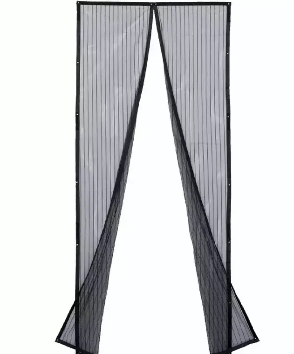 Horgordijn zwart 210x99 cm magnetische sluiting