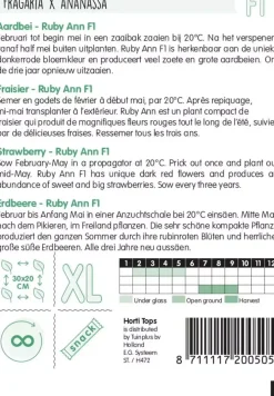 Horti tops zaden Aardbeien Ruby Ann F1 (hangaardbei)