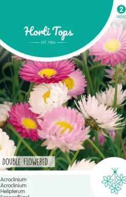 Horti tops zaden Acroclinium dubbelbloemig gemengd