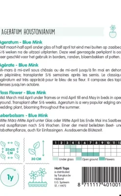 Horti tops zaden ageratum, leverbalsem blue mink