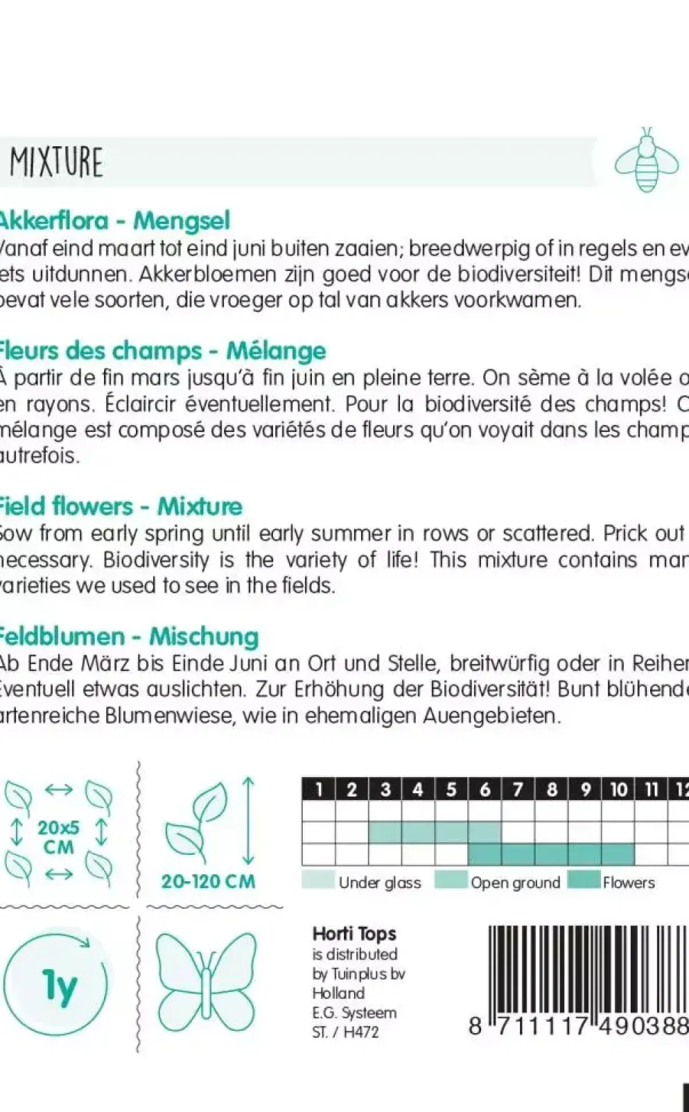 Horti tops zaden akkerflora mengsel