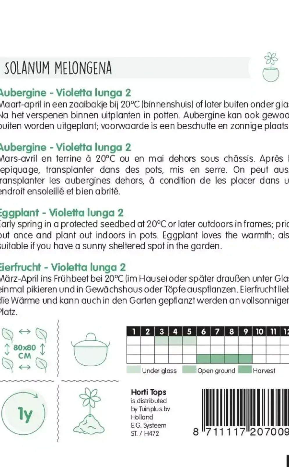 Horti tops zaden aubergine halflange violette lunga 2