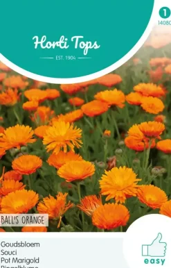 Horti tops zaden calendula, goudsbloem ball's oranje dubbelbloemig