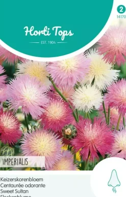 Horti tops zaden centaurea, keizerskorenbloem imperialis gemengd