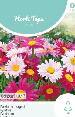 Horti tops zaden chrysanthemum, perzische magriet robinson's giants