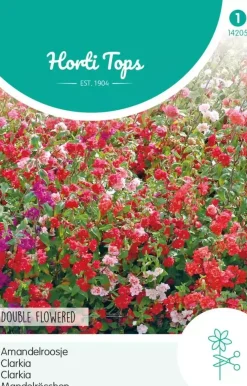Horti tops zaden Clarkia, Amandelroosje dubbelbloemig gemengd