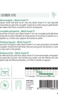 Horti tops zaden courgette black forest