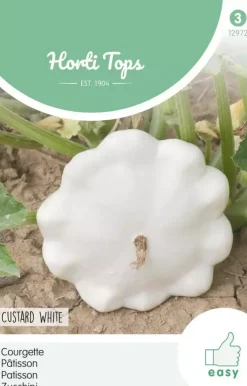 Horti tops zaden Courgette Custard White