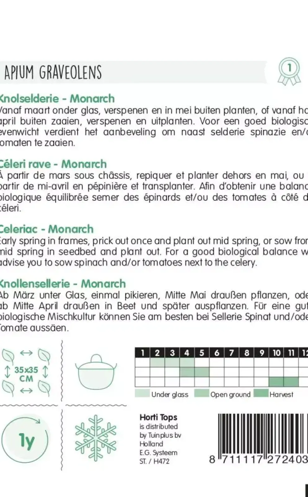 Horti tops zaden knolselder monarch