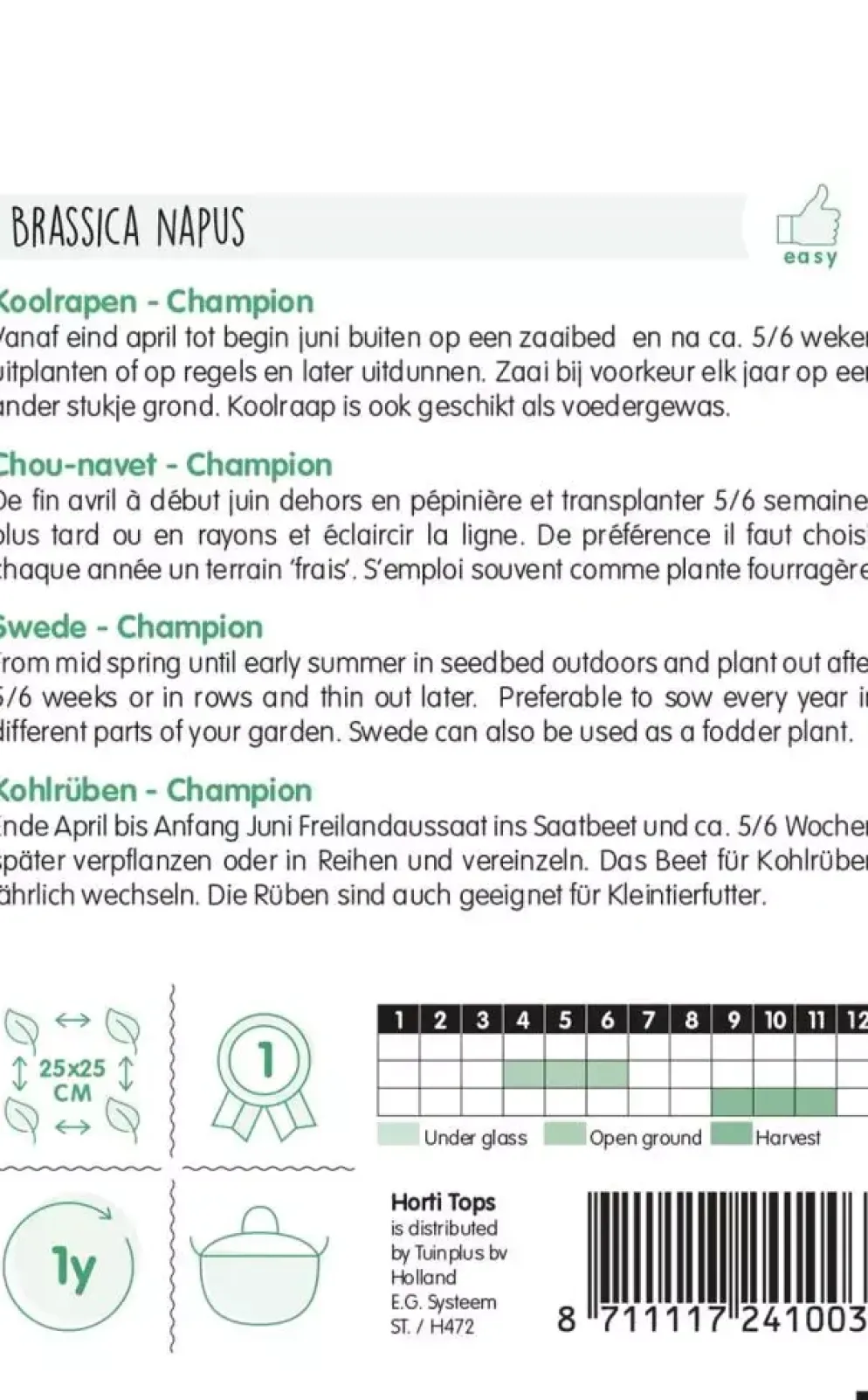 Horti tops zaden koolraap champion