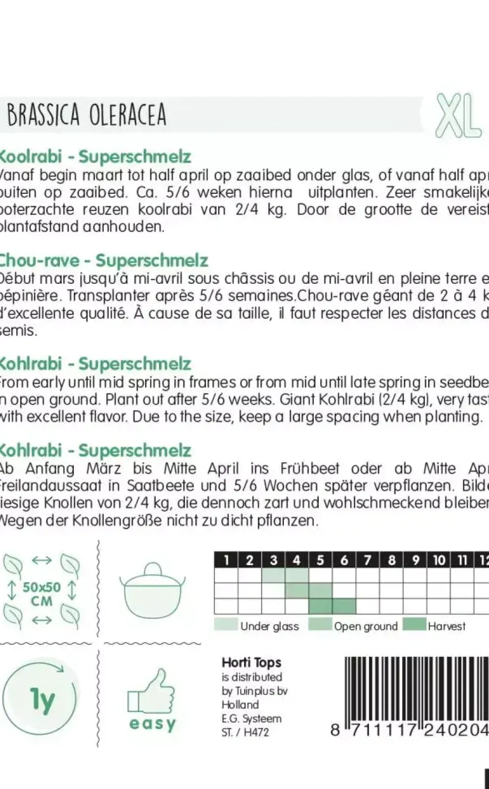 Horti tops zaden koolrabi superschmelz