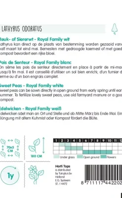 Horti tops zaden lathyrus, reuk- of siererwt royal family wit