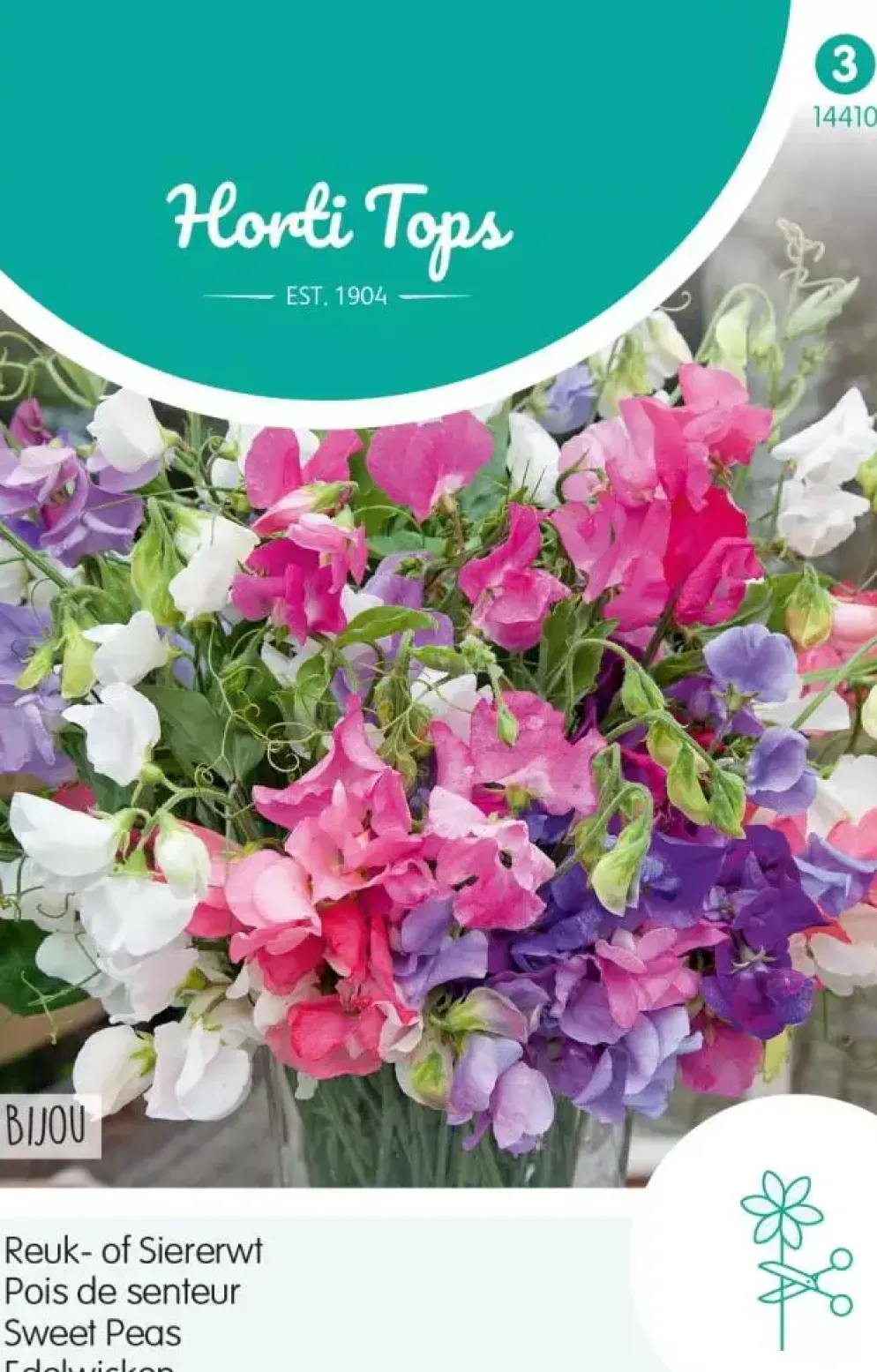 Horti tops zaden lathyrus, reuk- of siererwt bijou gemengd