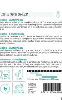 Horti tops zaden lobelia crystal palace