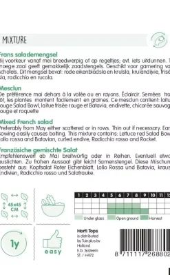Horti tops zaden mesclun, frans salademengsel