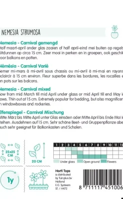 Horti tops zaden nemesia carnaval gemengd