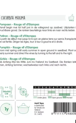 Horti tops zaden pompoenen rode van etampes