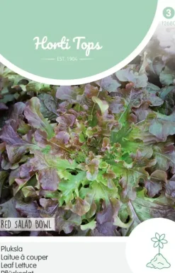 Horti tops zaden red salad bowl - rode eikenblads