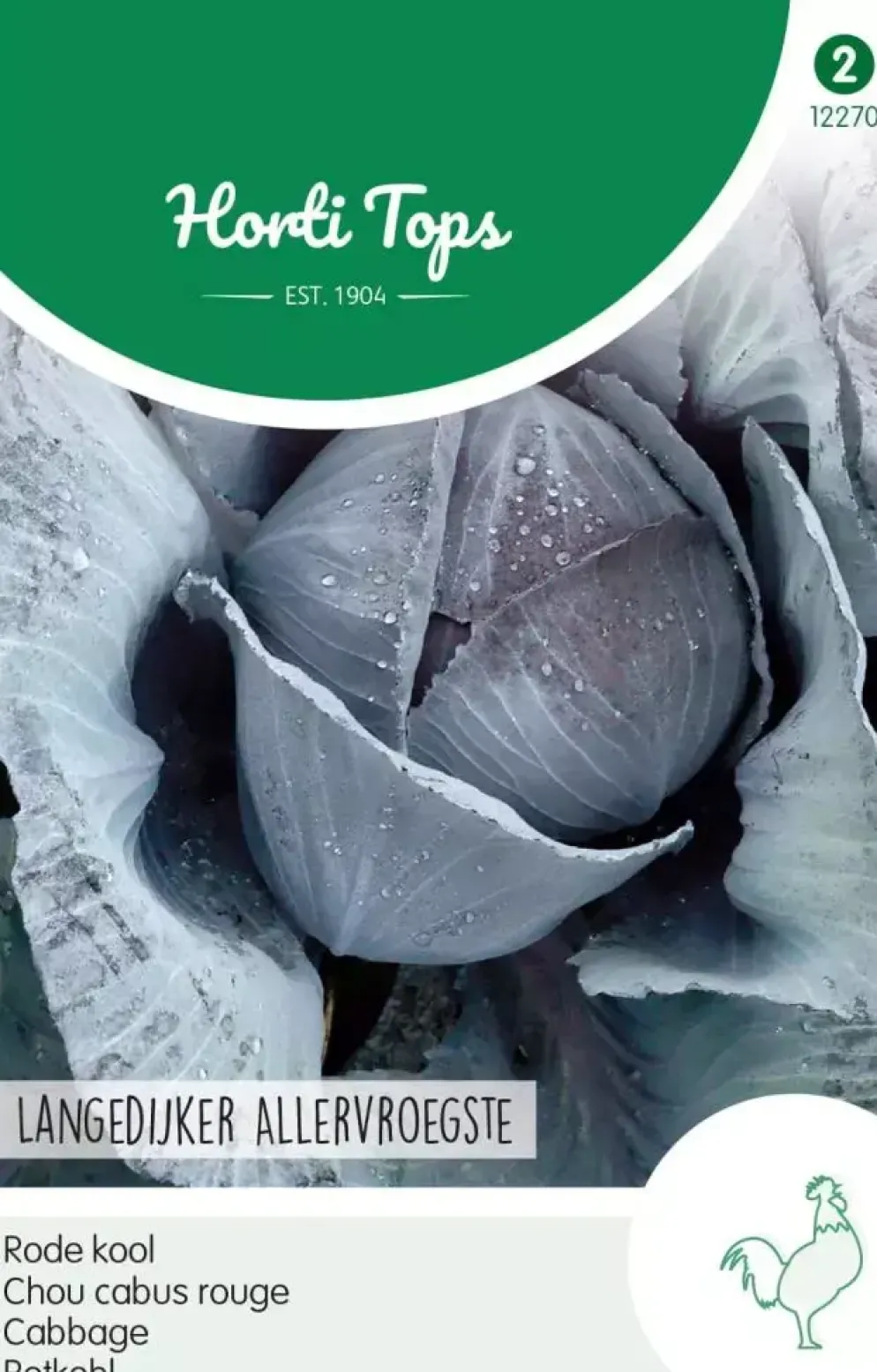 Horti tops zaden rodekool langedijker allervroegste