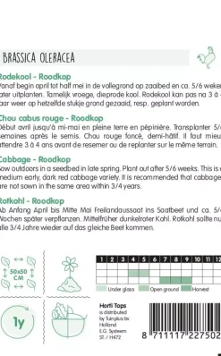 Horti tops zaden rodekool roodkop