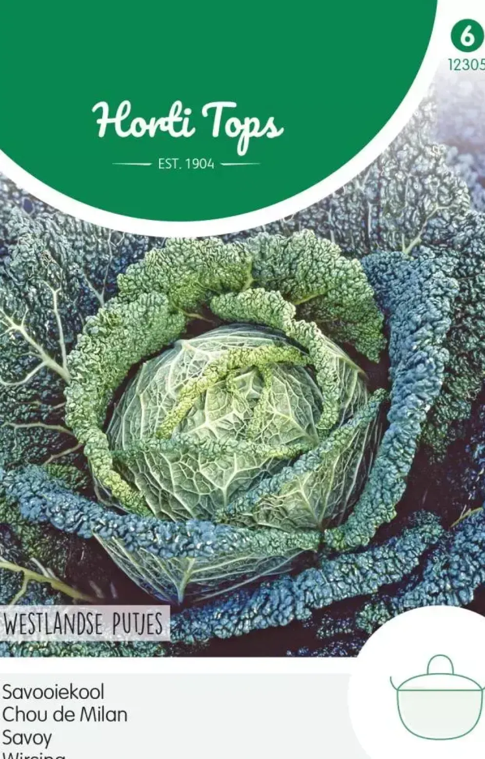 Horti tops zaden Savooiekool Donkergroene Putjes