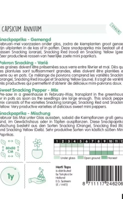 Horti tops zaden Snack Paprika mix