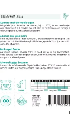Horti tops zaden thunbergia, suzanne-met-de-mooie-ogen