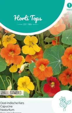 Horti tops zaden tropaeolum, oost-indische kers enkelbloemig gemengd