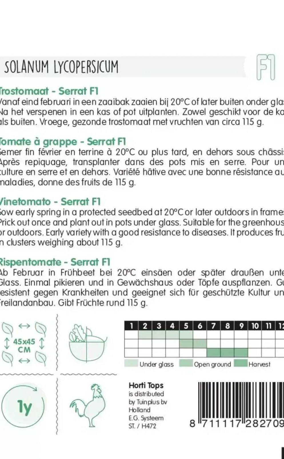 Horti tops zaden trostomaten serrat
