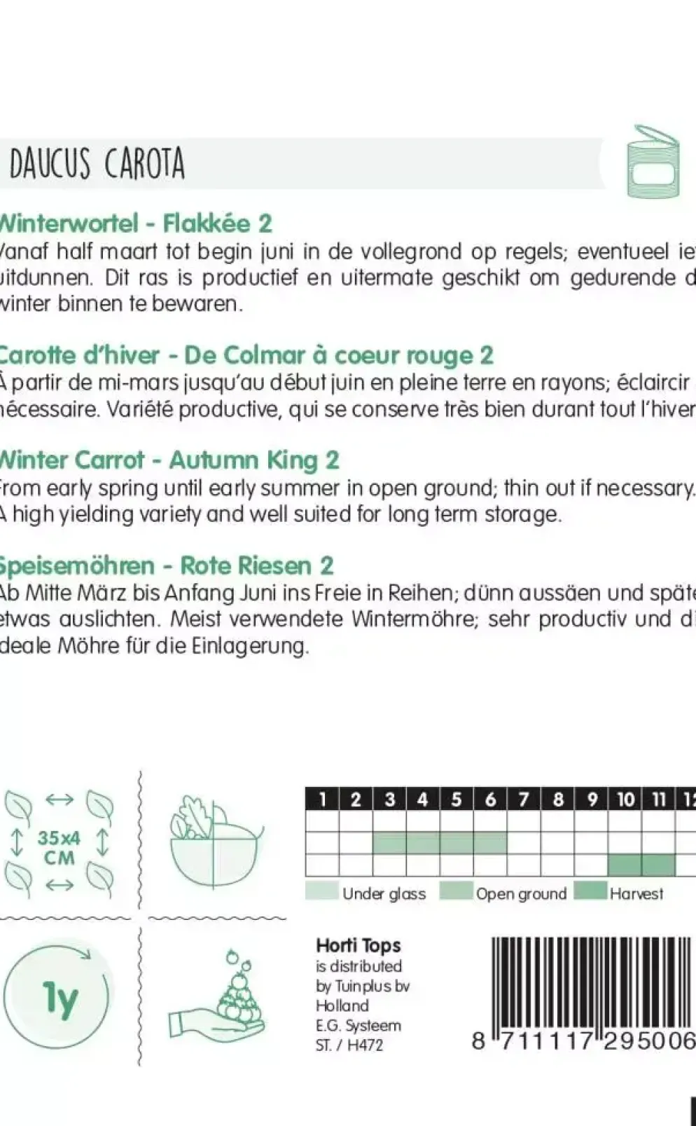 Horti tops zaden wortelen flakkée
