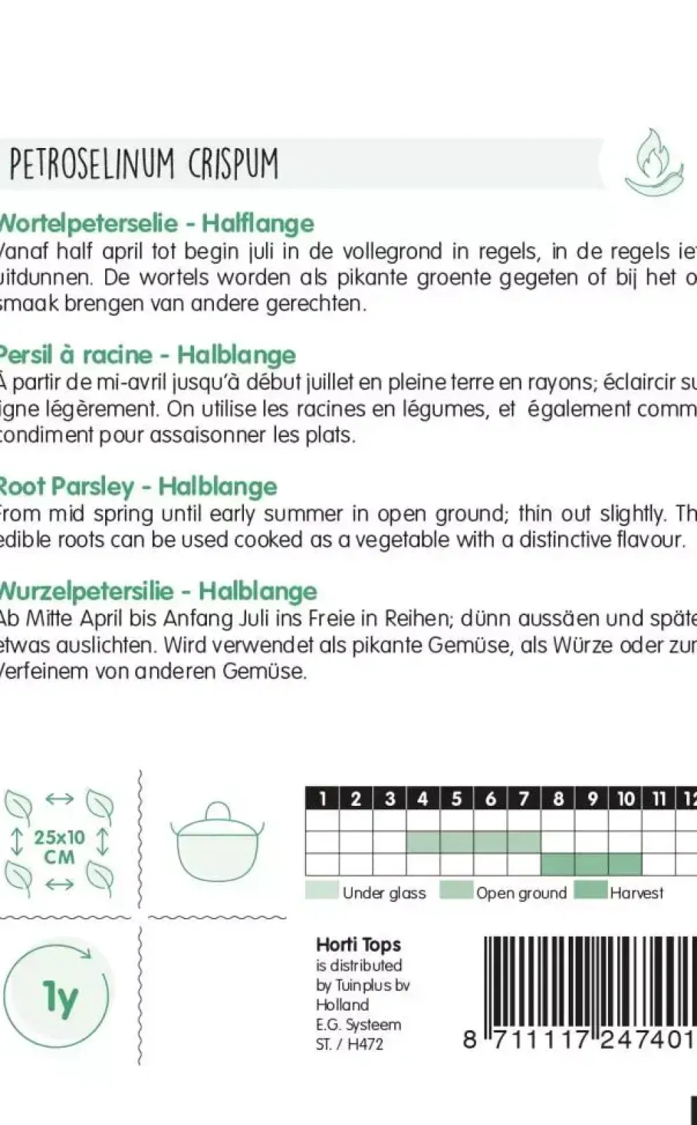 Horti tops zaden wortelpeterselie halflange