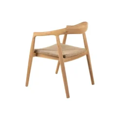 House of Mavi dining tuinstoel jala met gevlochten fiber zitting teak