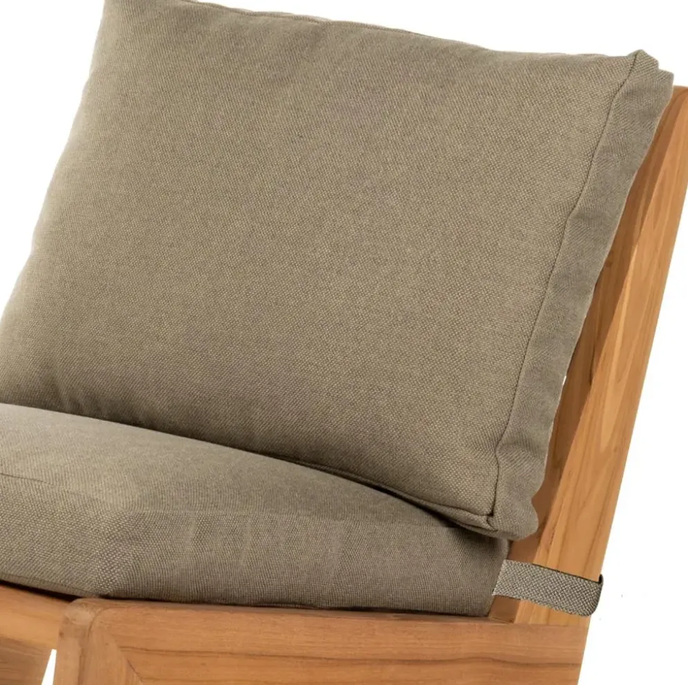 House of Mavi loungestoel Tayu van massief teak, dikke kussens