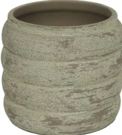 HS Potterie Belley bloempot keramiek 14x13cm taupe