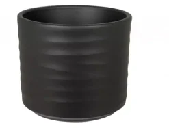 HS Potterie Berlin bloempot keramiek 16.5x14.5cm antraciet