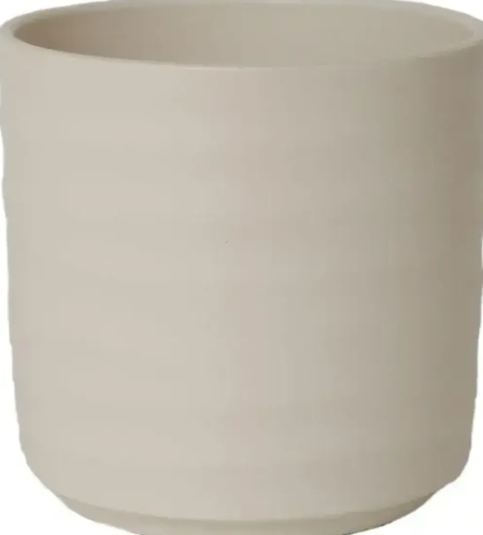HS Potterie Berlin bloempot keramiek 13x12.5cm crème