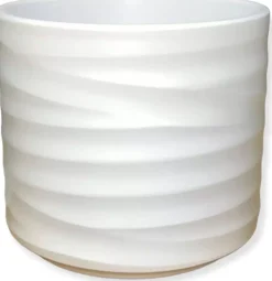 HS Potterie Berlin bloempot keramiek 10.5x8.5cm wit