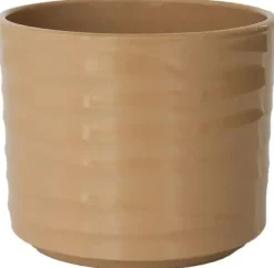 HS Potterie Berlin bloempot keramiek 16.5x14.5cm bruin