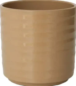 HS Potterie Berlin bloempot keramiek 13x12.5cm bruin