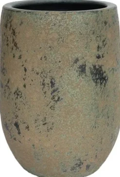 HS Potterie Ena bloempot keramiek 16x14cm bruin